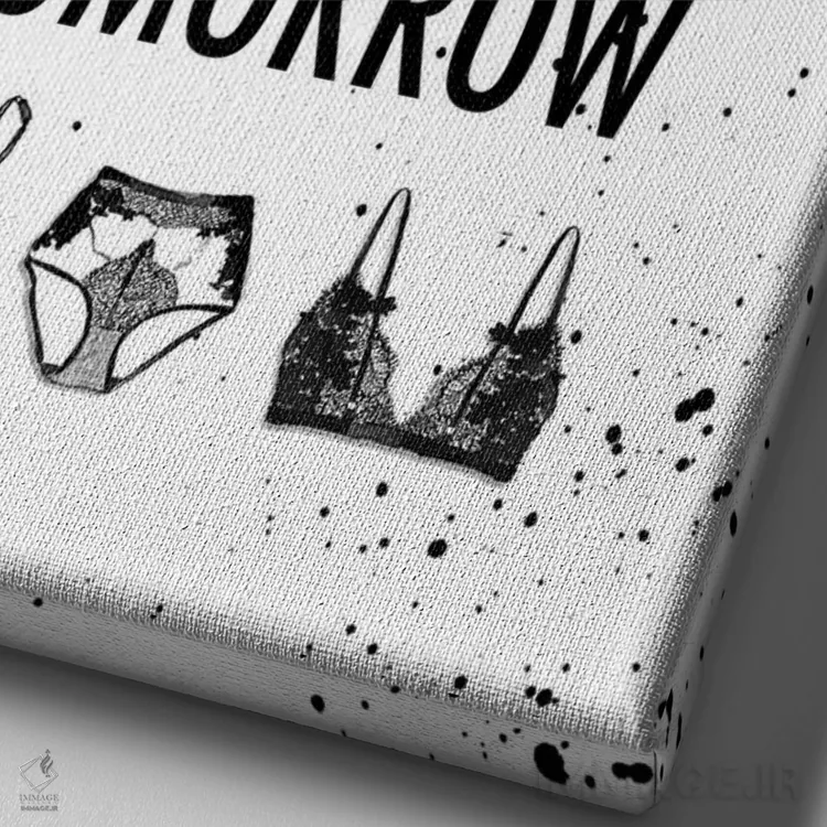 تابلو دکوراتیو "لباس شویی امروز" اثر مرسدس لوپز چارو - نمای نزدیک بافت بوم