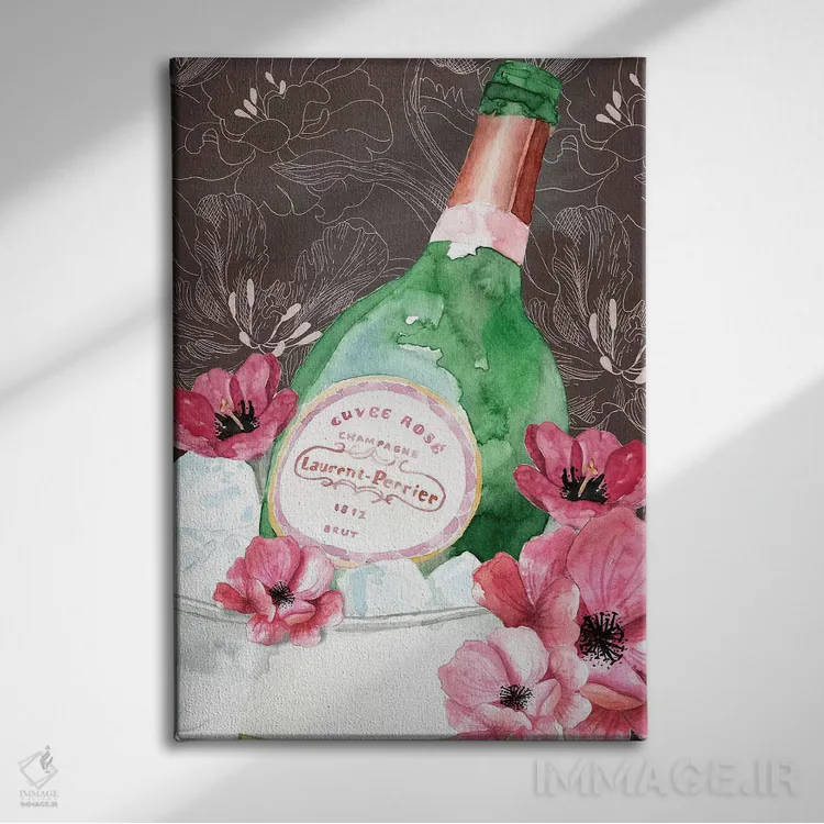 تابلو دکوراتیو "گل های لورن پریه" اثر مرسدس لوپز چارو - نمای روبهرو روی دیوار