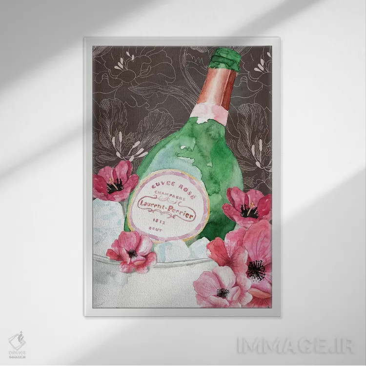 تابلو دکوراتیو "گل های لورن پریه" اثر مرسدس لوپز چارو - نمای قابدار سفید