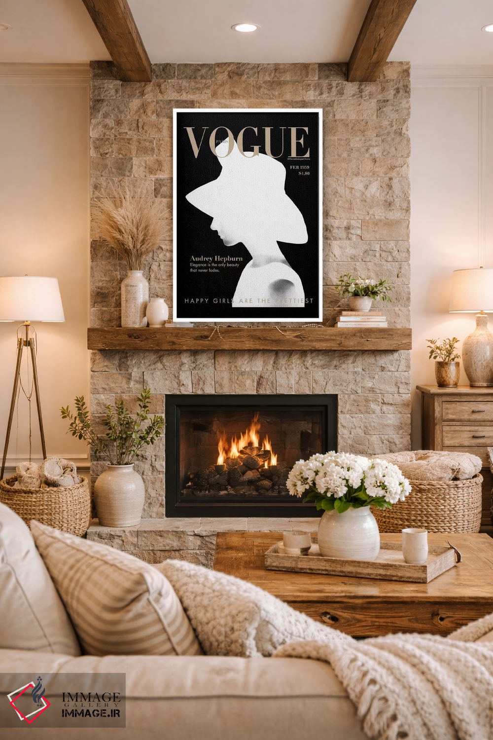 تابلو دکوراتیو "آدری ووگ" اثر مرسدس لوپز چارو - D1W