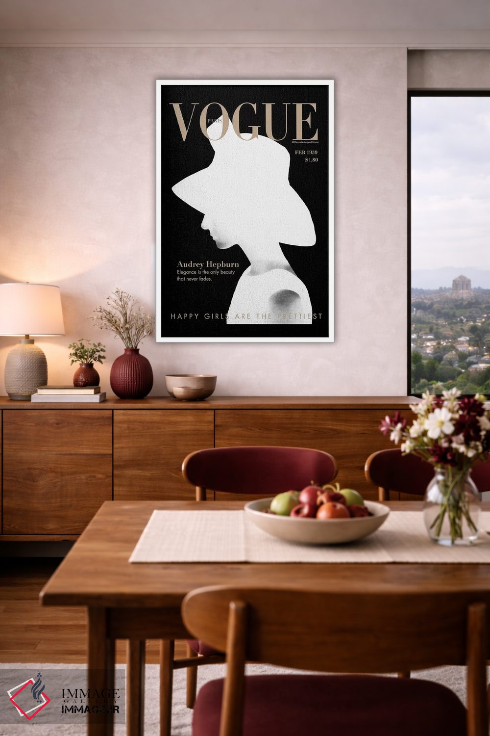 تابلو دکوراتیو "آدری ووگ" اثر مرسدس لوپز چارو - D3W