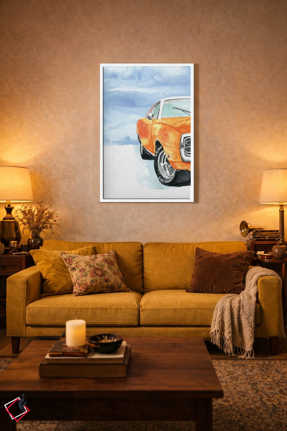 تابلو دکوراتیو خودروی دوج کلاسیک اثر مرسدس لوپز چارو - D2W