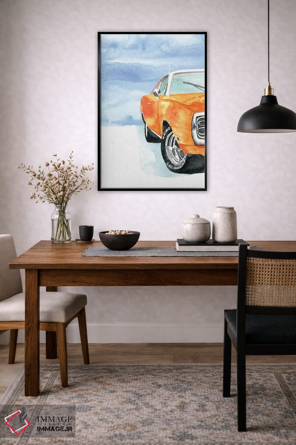 تابلو دکوراتیو خودروی دوج کلاسیک اثر مرسدس لوپز چارو - D5B
