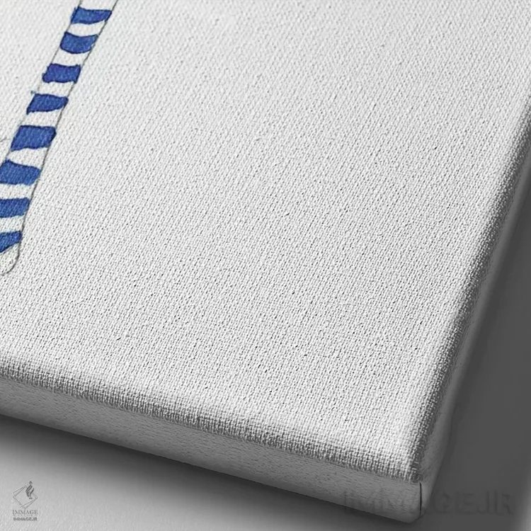 تابلو دکوراتیو زرافه با جوراب اثر مرسدس لوپز چارو - نمای نزدیک بافت بوم