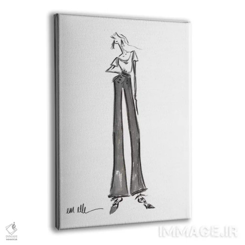 تابلو مینیمال از پسش برمی آیم اثر ام ال - نمای پرسپکتیو محصول