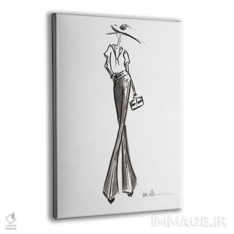 تابلو مینیمال با گام استوار اثر ام ال - نمای پرسپکتیو محصول