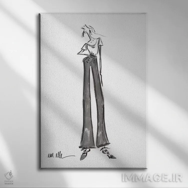 تابلو مینیمال از پسش برمی آیم اثر ام ال - نمای روبهرو روی دیوار