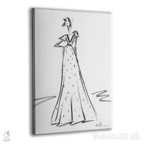 تابلو مینیمال کمی درخشش اثر ام ال - نمای پرسپکتیو محصول