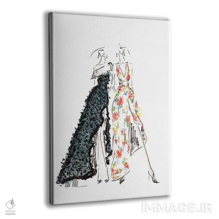 تابلو دکوراتیو شب ما اثر ام ال - نمای پرسپکتیو محصول