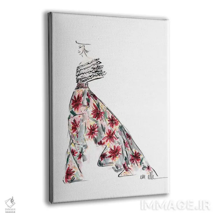 تابلو دکوراتیو مفتخر اثر ام ال - نمای پرسپکتیو محصول