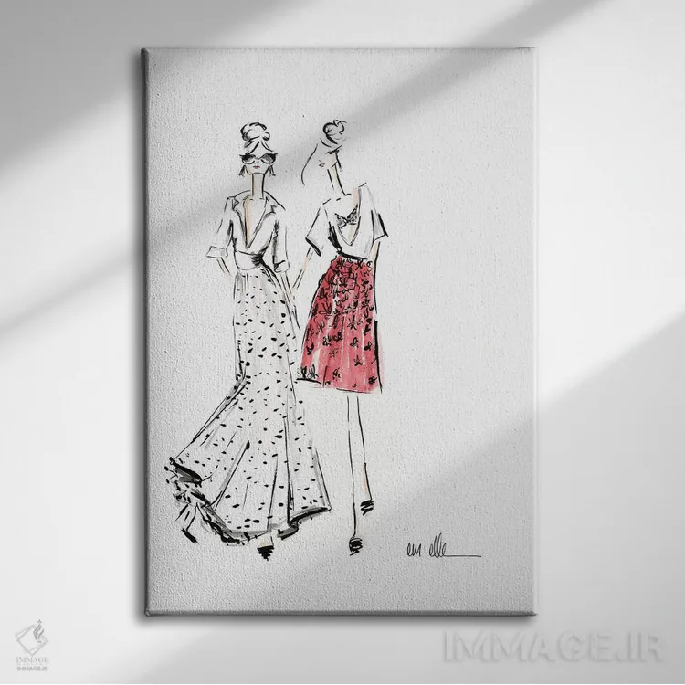 تابلو دکوراتیو ناهار هفتگی اثر ام ال - نمای روبهرو روی دیوار