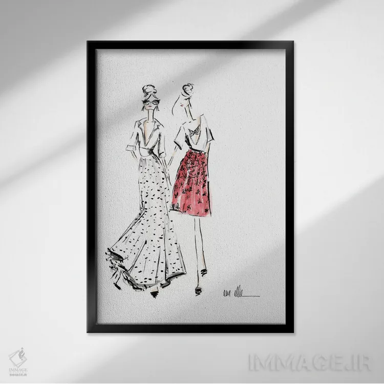 تابلو دکوراتیو ناهار هفتگی اثر ام ال - نمای قابدار مشکی