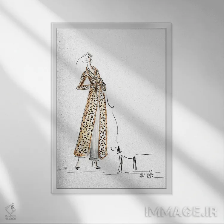 تابلو دکوراتیو به سمت خیابان پنجم اثر ام ال - نمای قابدار سفید