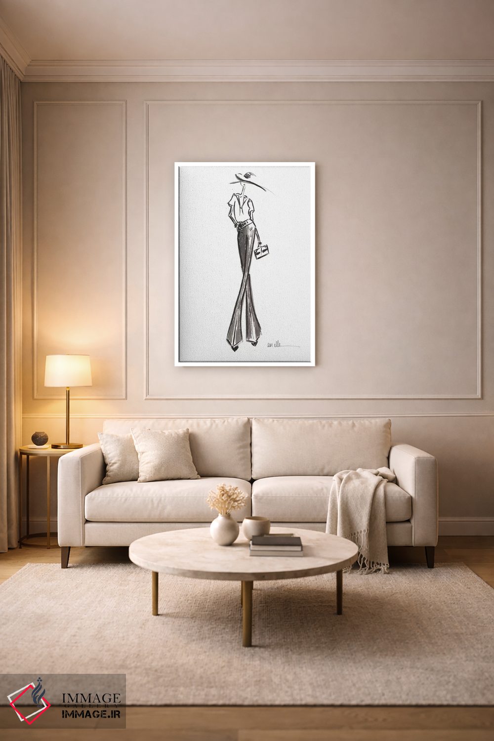 تابلو مینیمال با گام استوار اثر ام ال - D5W