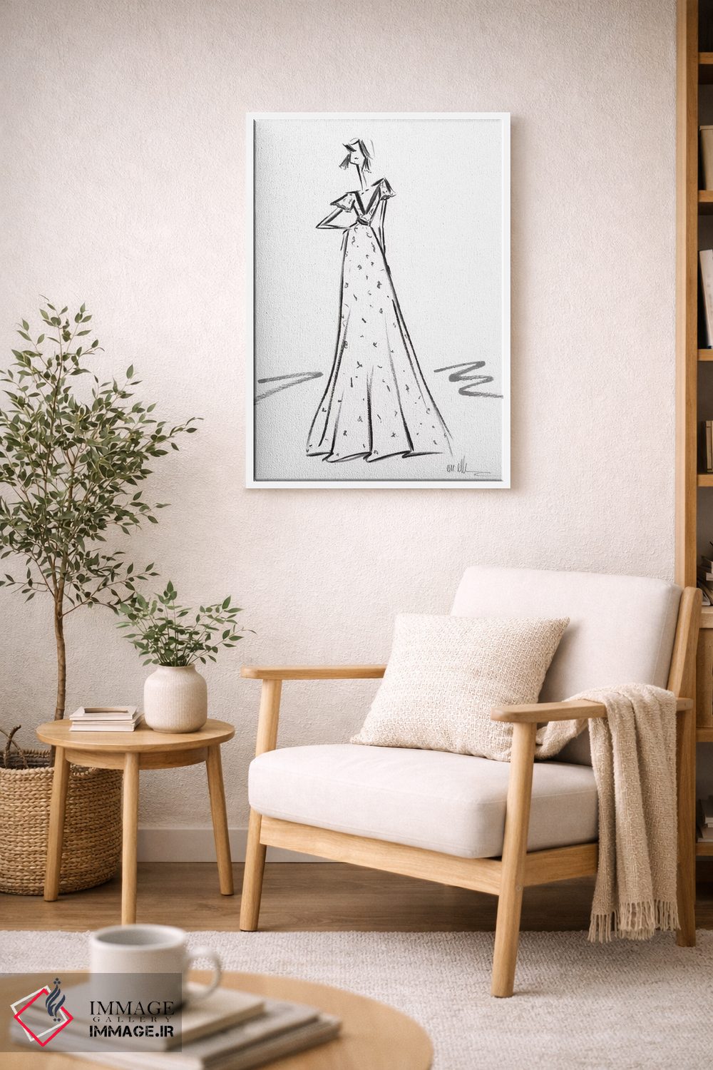 تابلو مینیمال کمی درخشش اثر ام ال - D5W