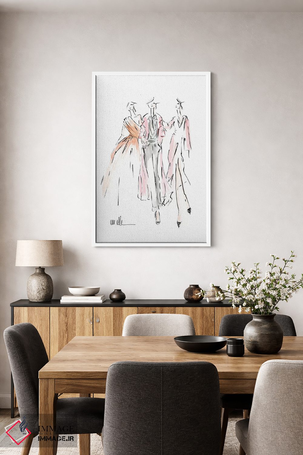 تابلو دکوراتیو گروه من اثر ام ال - D3W