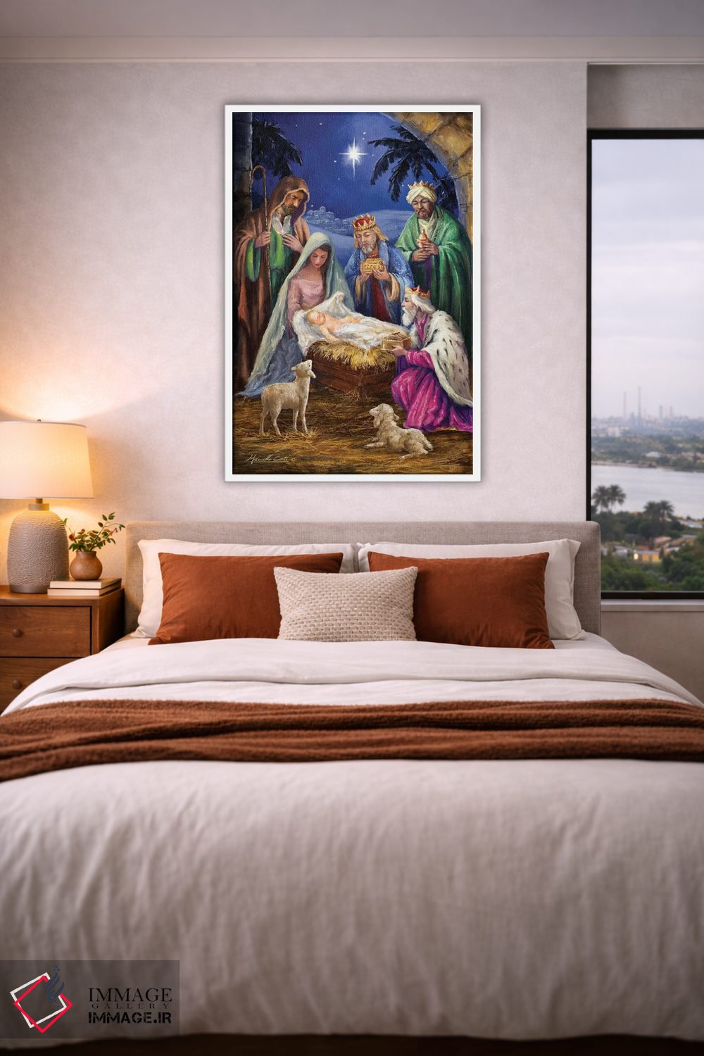 تابلو دکوراتیو خانواده مقدس با سه پادشاه اثر مارچلو کورتی - D3W