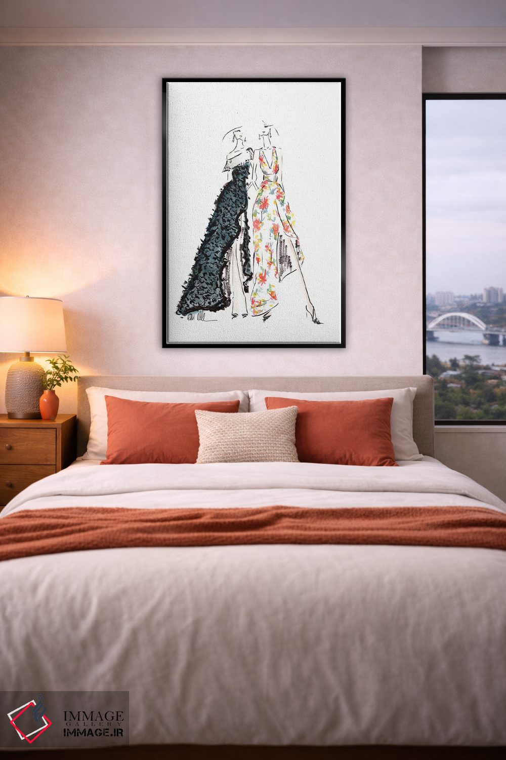 تابلو دکوراتیو شب ما اثر ام ال - D3B