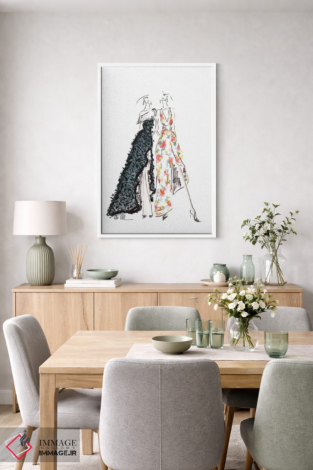 تابلو دکوراتیو شب ما اثر ام ال - D5W