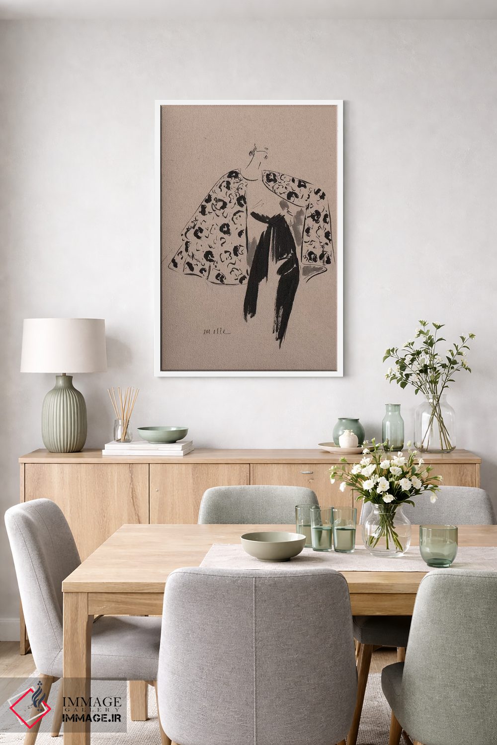 تابلو دکوراتیو کمی نوستالژیک اثر ام ال - D6W