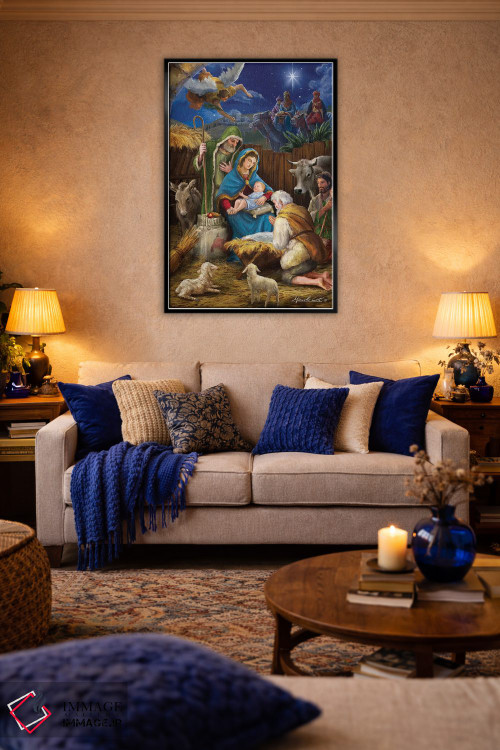 تابلو دکوراتیو مریم و چوپانان اثر مارچلو کورتی - D5B