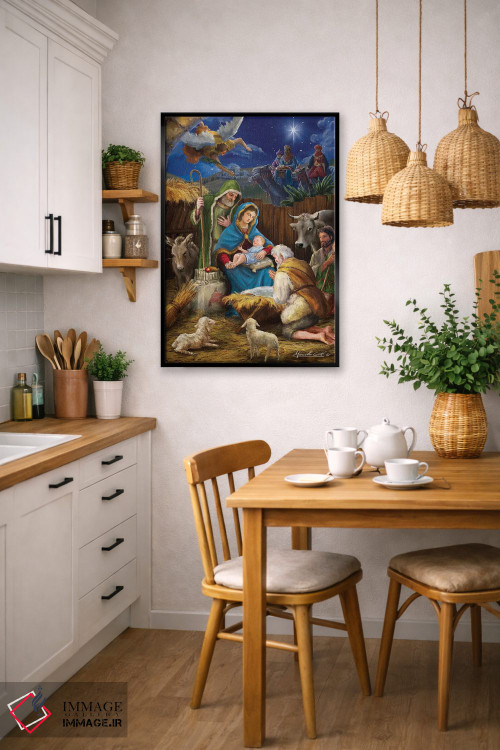 تابلو دکوراتیو مریم و چوپانان اثر مارچلو کورتی - D6B
