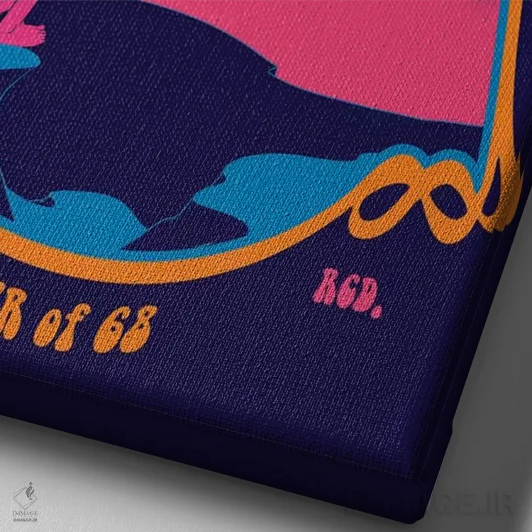 تابلو دکوراتیو "تابستان ۶۸" اثر ماتیوله - نمای نزدیک بافت بوم