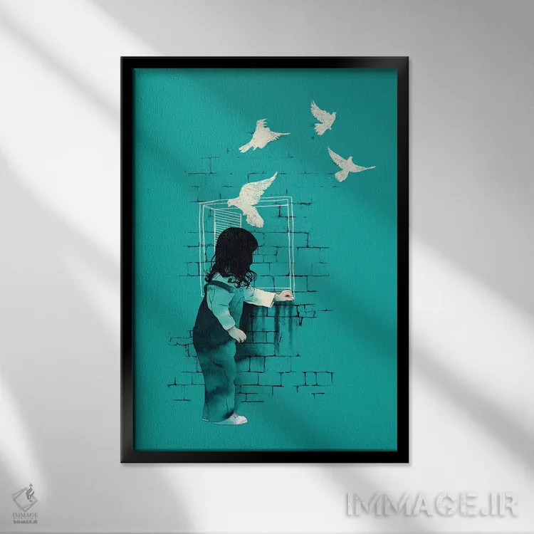 تابلو دکوراتیو "راه خروج" اثر ماتیوله - نمای قابدار مشکی