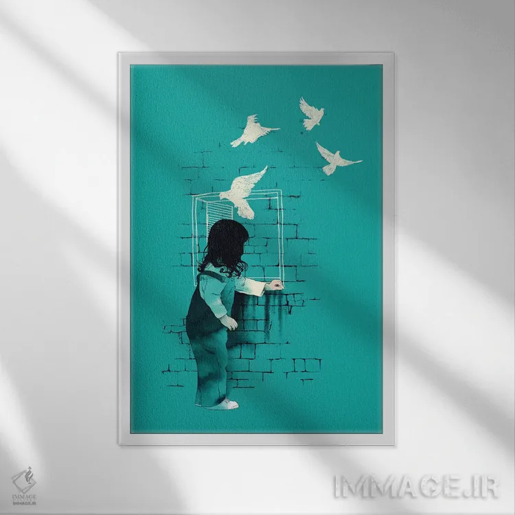 تابلو دکوراتیو "راه خروج" اثر ماتیوله - نمای قابدار سفید