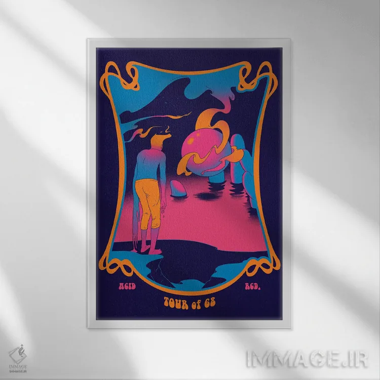 تابلو دکوراتیو "تابستان ۶۸" اثر ماتیوله - نمای قابدار سفید