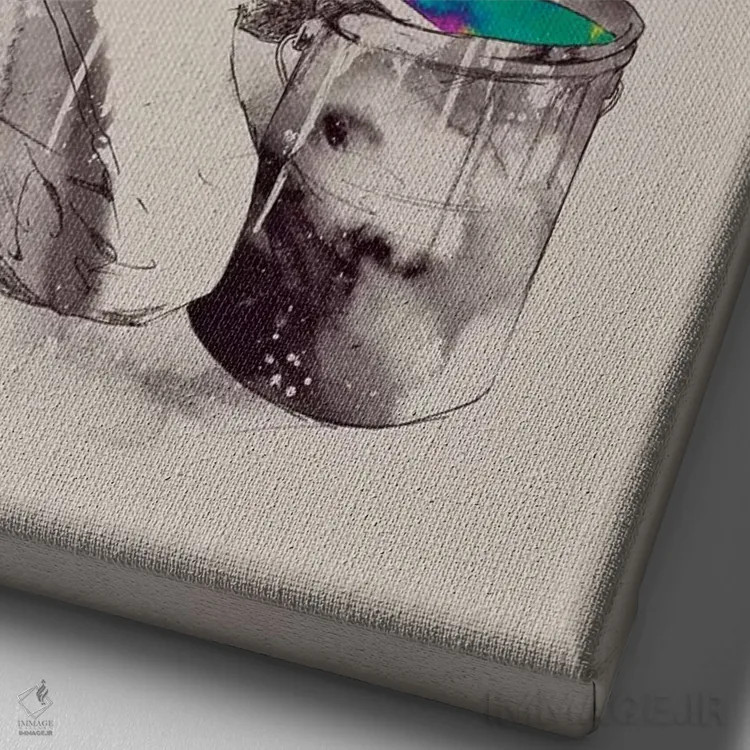 تابلو دکوراتیو "تعهد" اثر ماتیوله - نمای نزدیک بافت بوم