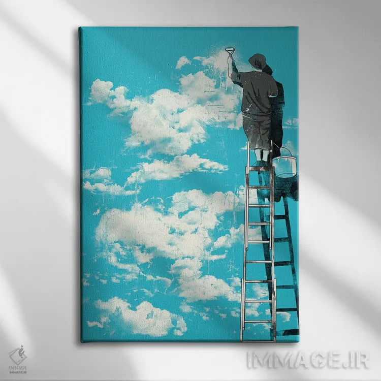 تابلو دکوراتیو "خوش بین" اثر ماتیوله - نمای روبهرو روی دیوار