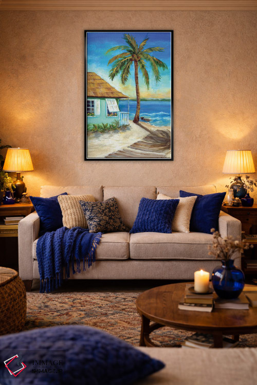 تابلو دکوراتیو "کابانا گرمسیری ۱" اثر مریلین دانلاپ - D5B