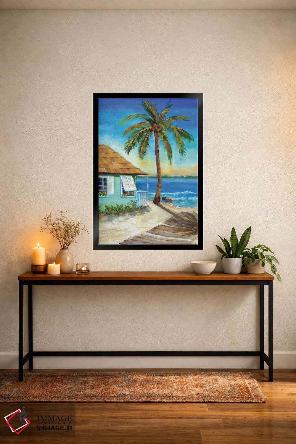 تابلو دکوراتیو "کابانا گرمسیری ۱" اثر مریلین دانلاپ - D6B