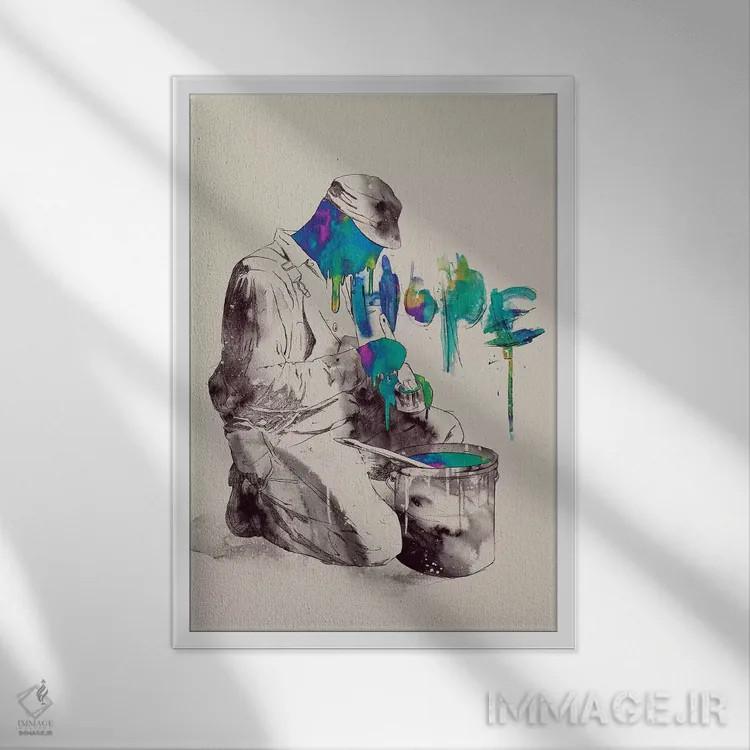 تابلو دکوراتیو "تعهد" اثر ماتیوله - نمای قابدار سفید