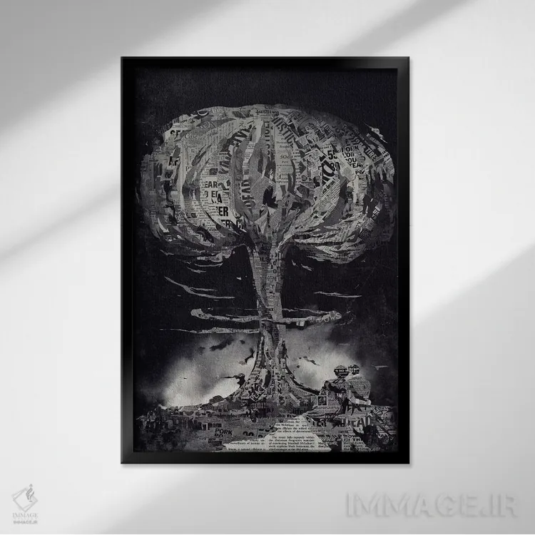 تابلو دکوراتیو "پایان" اثر ماتیوله - نمای قابدار مشکی