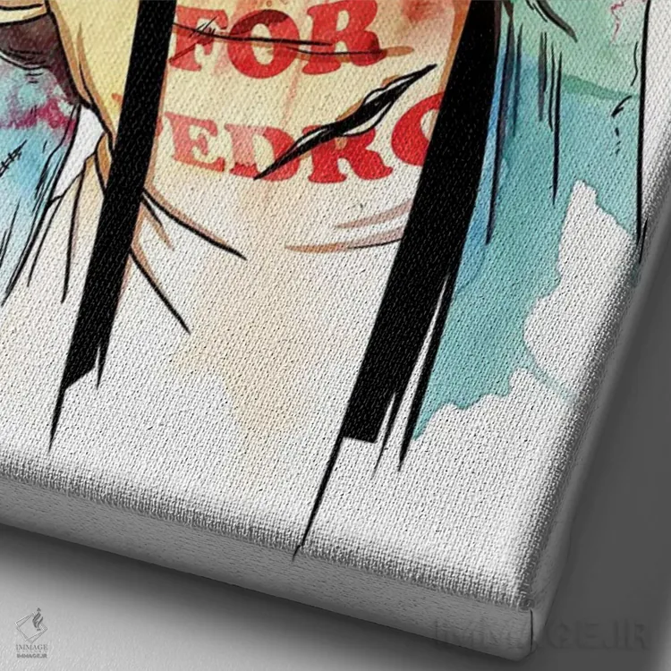 تابلو دکوراتیو "از مغزت استفاده کن" اثر ماتیوله - نمای نزدیک بافت بوم