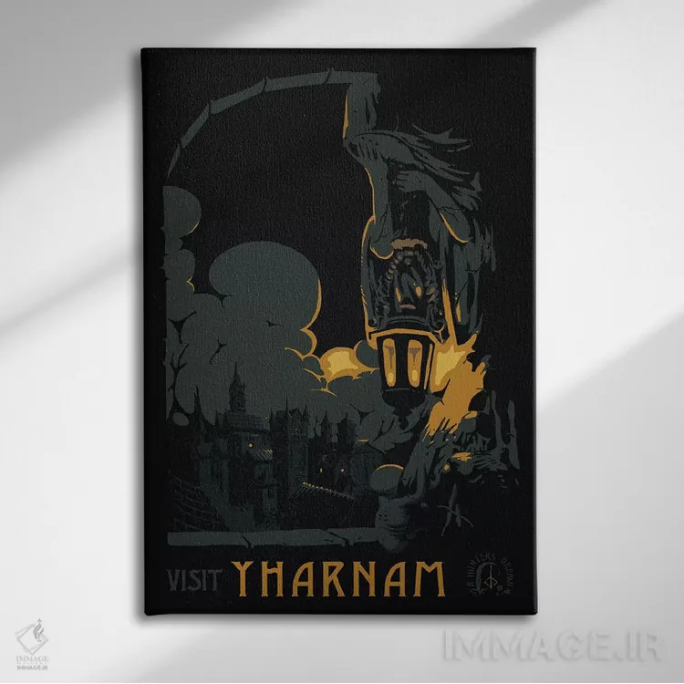 تابلو دکوراتیو "بازدید از یارنم" اثر ماتیوله - نمای روبهرو روی دیوار