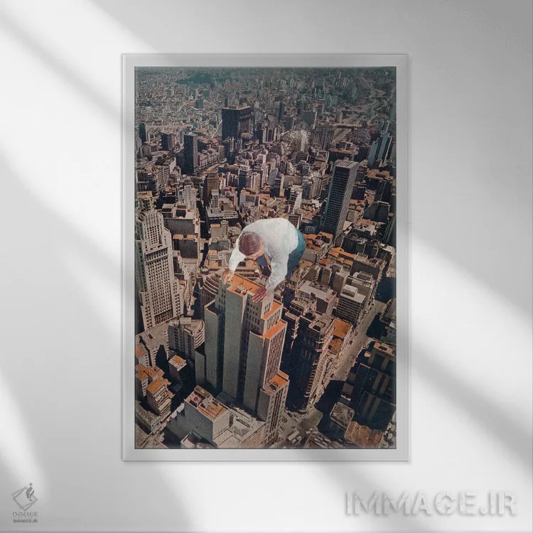 تابلو دکوراتیو "بالا" اثر ماتیوله - نمای قابدار سفید