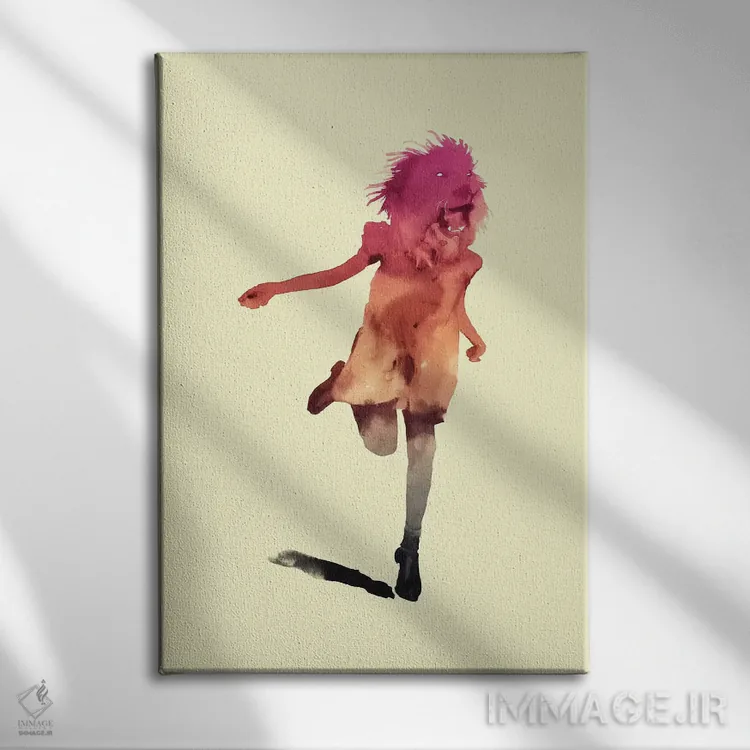 تابلو دکوراتیو "بلند مانند شیرها" اثر ماتیوله - نمای روبهرو روی دیوار