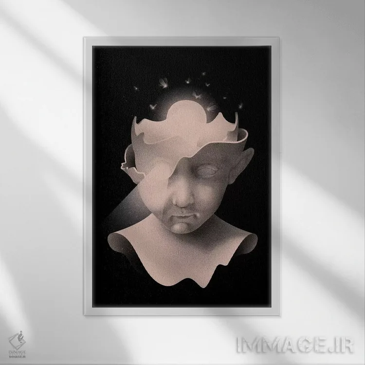 تابلو دکوراتیو "بینش" اثر ماتیوله - نمای قابدار سفید