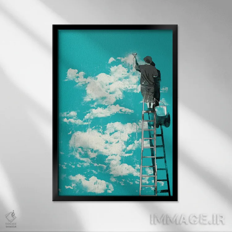 تابلو دکوراتیو "خوش بین" اثر ماتیوله - نمای قابدار مشکی