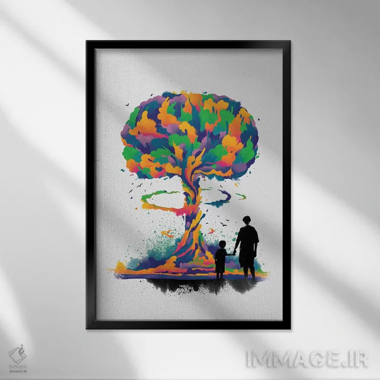 تابلو دکوراتیو "خرابکاری" اثر ماتیوله - نمای قابدار مشکی