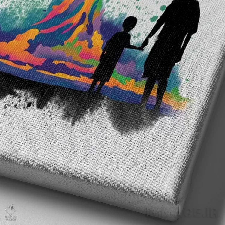 تابلو دکوراتیو "خرابکاری" اثر ماتیوله - نمای نزدیک بافت بوم