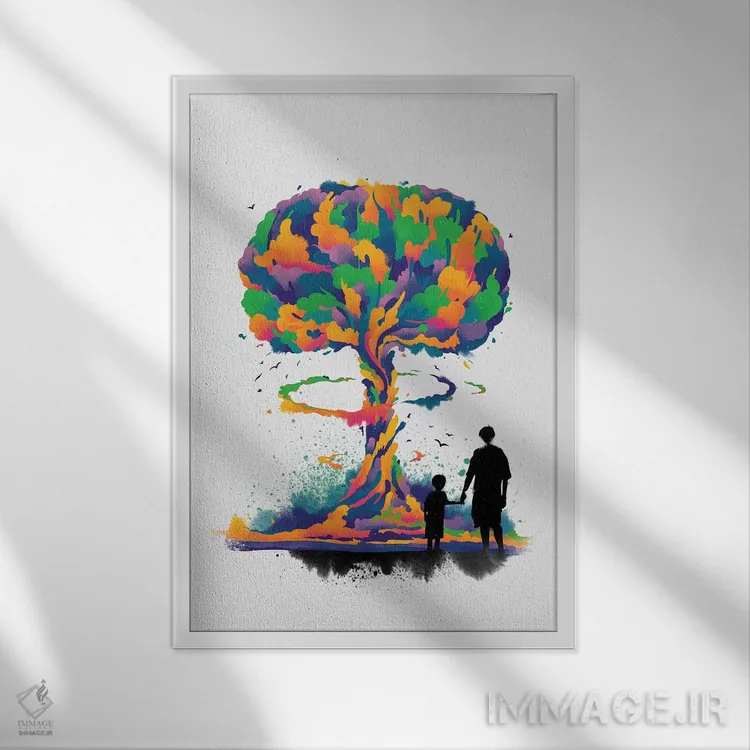 تابلو دکوراتیو "خرابکاری" اثر ماتیوله - نمای قابدار سفید