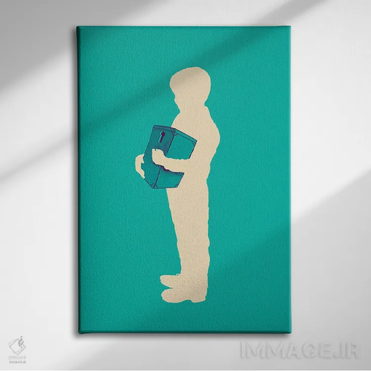 تابلو دکوراتیو "نمیتوانی مرا با خودت ببری" اثر ماتیوله - نمای روبهرو روی دیوار