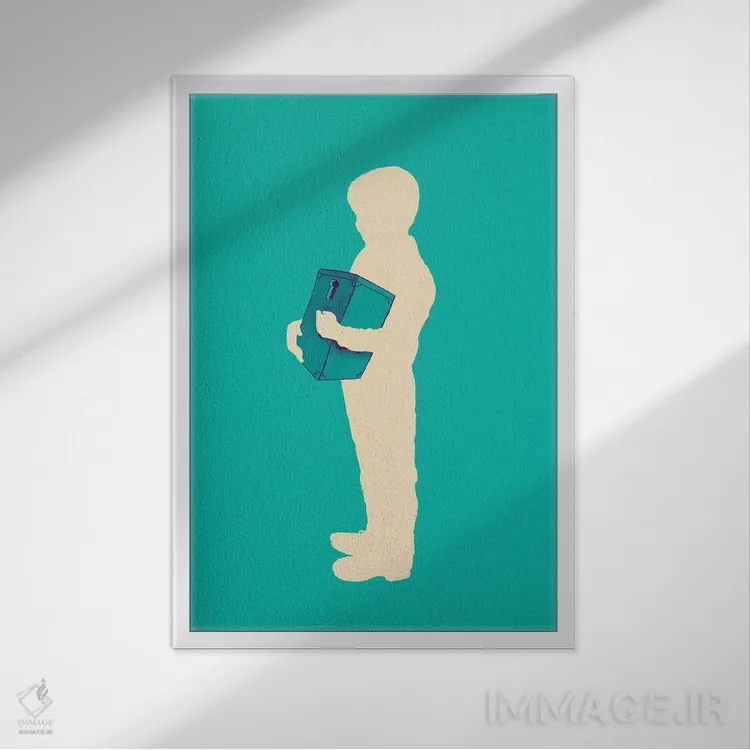 تابلو دکوراتیو "نمیتوانی مرا با خودت ببری" اثر ماتیوله - نمای قابدار سفید