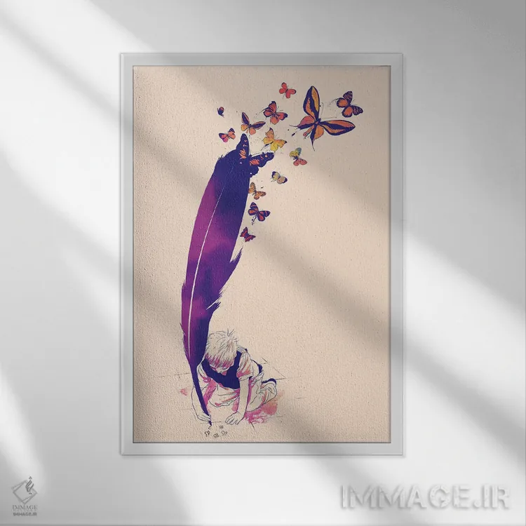 تابلو دکوراتیو "نامحدود" اثر ماتیوله - نمای قابدار سفید