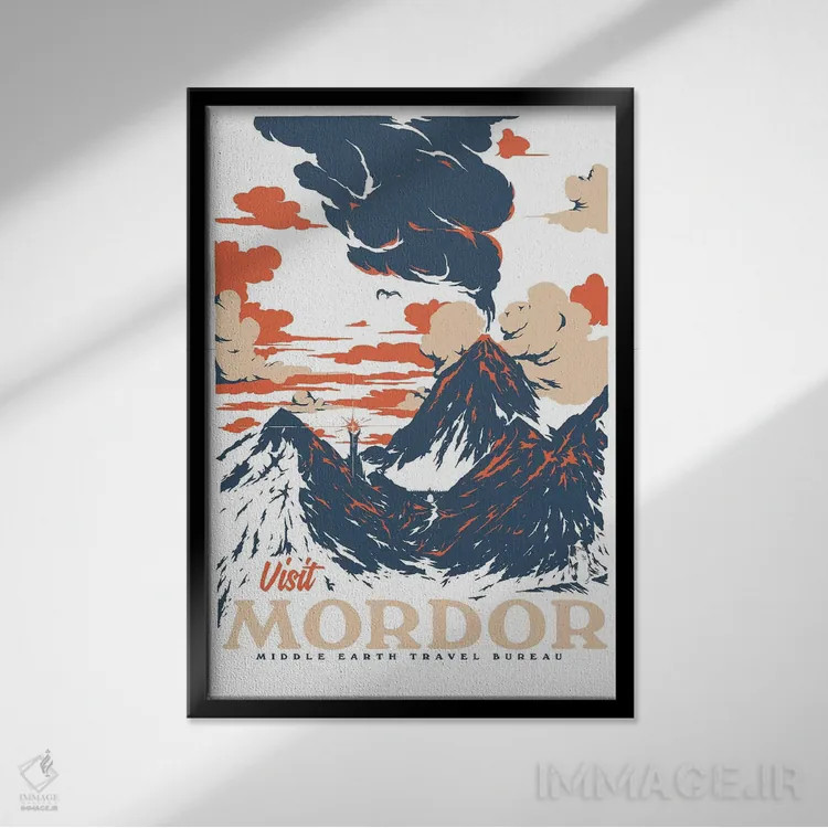 تابلو دکوراتیو "بازدید از موردور" اثر ماتیوله - نمای قابدار مشکی