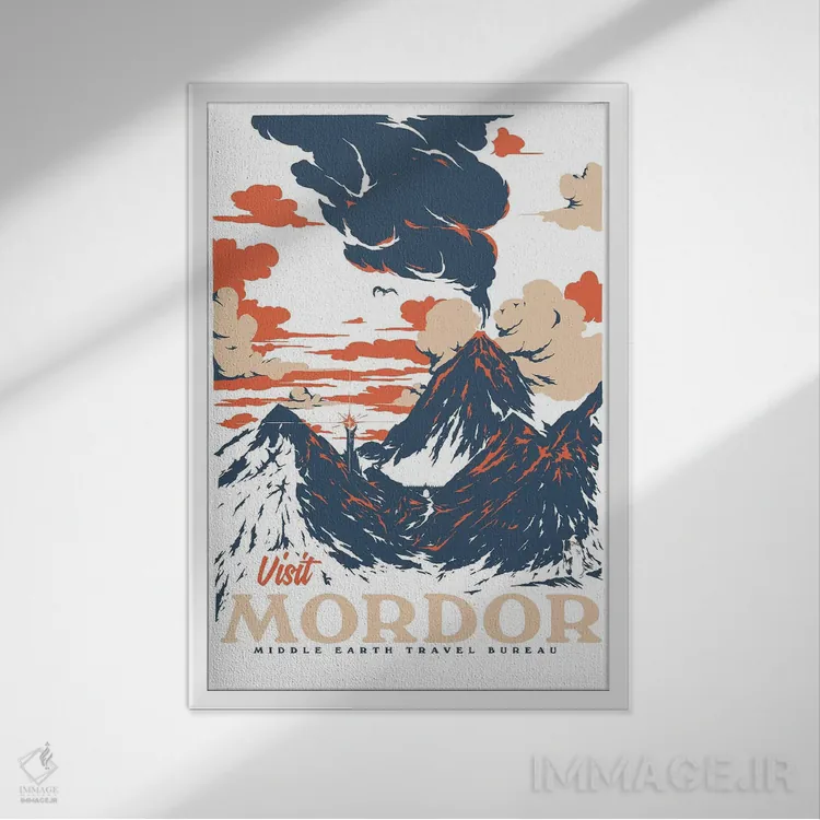 تابلو دکوراتیو "بازدید از موردور" اثر ماتیوله - نمای قابدار سفید